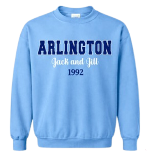 Light Blue Pink Arlington 1992 Crownneck Winter Sweatshirt Crew Neck Long Sleeve Casual <b>Pullover</b> Top Eco-Friendly <b>Men</b> Women - Product Image 1