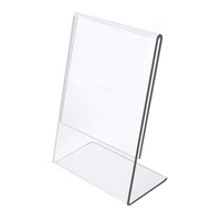 Support de signalisation en acrylique transparent A4 (8,5 x 11 po) à montage facile, porte-cartes amovible en plastique transparent pour bureau, magasin, restaurant
