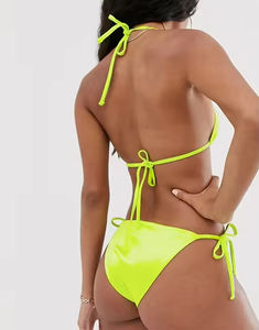 Conjunto de Bikini Sexy de 2 Piezas Personalizado 2026 para Mujer, Traje de Baño Triangular con Tirantes y Falda, Tanga, Ropa de Playa - Product Image 4