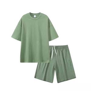 High Quality Summer Custom Logo <b>Mens</b> Streetwear Color Blocking Shorts T-Shirt Jogger <b>2</b>-<b>Piece</b> <b>Set</b> Twin <b>Set</b> 2025 - Product Image 3