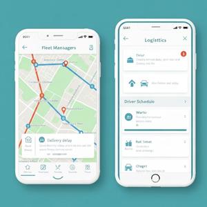 Application de gestion des expéditions logistiques pour le suivi des livraisons en temps réel, la gestion de flotte, l'attribution de conducteurs, version Internet MAC Stock - Product Image 3
