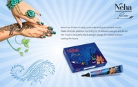 Cônes de henné jetables Neha Herbals, henné naturel, facile à utiliser, tatouage temporaire, encre pour l'art corporel, longue durée, 10g en boîte, modèle MCY