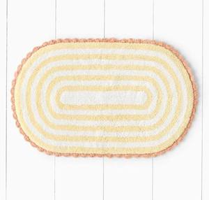 Tapis de bain 100% coton pur, super doux, absorbant, blanc, réversible, fabrication artisanale, construction robuste, pour la maison et l'hôtel, par ITHL - Product Image 5