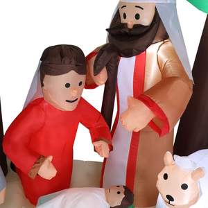 6ft <b>Inflatable</b> Nativity Garden Jesus <b>Decoration</b> with 8 Lamp Beads <b>Outdoor</b> <b>Holiday</b> <b>Yard</b> <b>Decorations</b> - Product Image 5