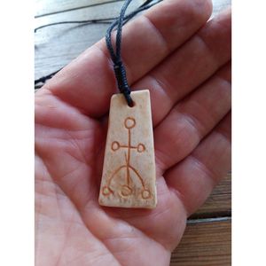 Collar de Hueso Tribal Bohemio Tallado a Mano, Joyería Étnica Vintage Hecha a Mano, Regalo Vintage para Mujer - Product Image 5