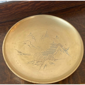 Assiette de service ronde en laiton de qualité supérieure au design vintage pour hôtel, mariage et accessoires de cuisine à domicile - Product Image 5