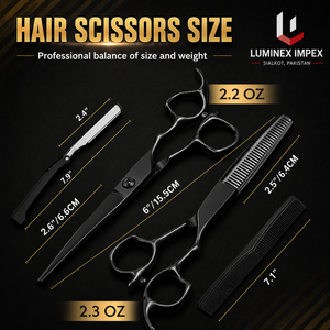 NYBL-55 5.5inch Straight <b>Left</b>-<b>handed</b> <b>Scissors</b> JAPAN 440C Sharp 58-59HRC Hardness Stainless Steel Handle Barber Shears Hair 28 - Product Image 6