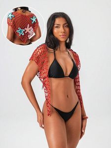 Women's Hollow Out Crochet Beach <b>Sarong</b> Wrap <b>Bikini</b> Swim Cover Up - Product Image 3