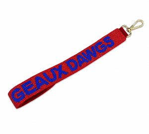 Sangle de sac à bandoulière personnalisée en perles de verre faites à la main pour les Georgia Bulldogs, sangle de sac pour le jour du match, OEM ODM Vente en gros Inde - Product Image 1