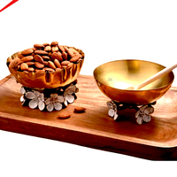 Bol à fruits en bois fait main, bol décoratif, grand saladier de cuisine