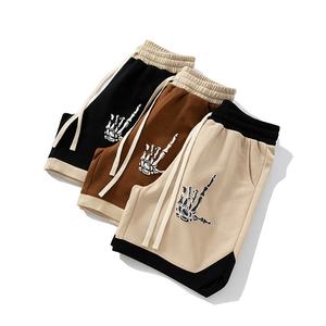 กางเกงขาสั้นสำหรับเล่นกีฬาในฤดูร้อนของผู้ชายสำหรับผู้ใหญ่ซักแบบเป็นกรดมีเชือกดึงระบายอากาศได้ดีซักได้สำหรับผู้ชายมีโลโก้และดีไซน์ตามสั่ง - Product Image 3