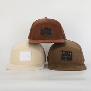 Wholesale Custom High Quality Embroidery Patch Logo 7 Panel <b>Flat</b> Brim <b>Hat</b> Outdoor Sport Snapback Cap <b>Hat</b> - Product Image 2