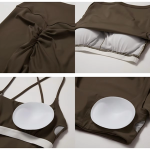 Vêtements de sport de haute qualité, vêtements de sport pour la gym, vêtements de fitness pour femmes, vente en gros, ensemble de yoga deux pièces à séchage rapide - Product Image 3