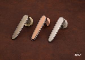 Juego de manija y cerradura para puerta interior de diseño moderno en aleación de zinc y níquel negro mate para muebles y puertas interiores residenciales. - Product Image 3