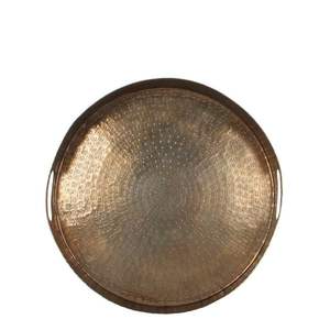 Bandeja de Servir de Latón Estilo Vintage con Asas, Bandeja Decorativa de Metal para Servir Té, Café, Bocadillos, Exhibición en Mesa - Product Image 1