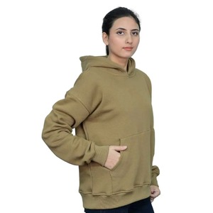 เสื้อฮู้ดสีกากีแบบยูนิเซ็กซ์ ทรงปกติ ผ้าฝ้ายฟลีซ สวมใส่สบาย มีกระเป๋า ดีไซน์รักษ์โลก ระบายอากาศได้ดี เหมาะสำหรับใส่ในฤดูหนาว - Product Image 4