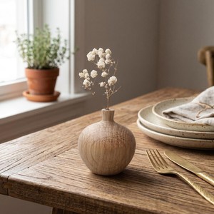 Jarrones de Madera Natural, Artesanías de Madera, Jarrón Decorativo para el Hogar, Jarrón de Madera para Flores - Product Image 6