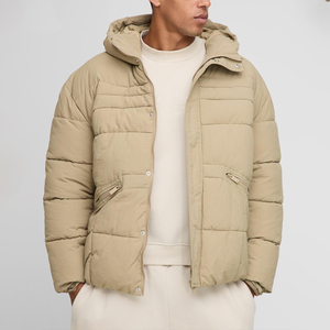 Quilted Puffer <b>Jacket</b> Winter Outwear <b>Waterproof</b> Zip Pockets Front Streetwear Polyester/Nylon Quick-Dry <b>Breathable</b> Men - Product Image 1