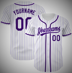 Camiseta de Béisbol Personalizada para Hombre, Manga Corta, Rayada, con Botones, Uniforme con Nombre del Equipo 00, Impresión Sublimada, Poliéster Transpirable - Product Image 2