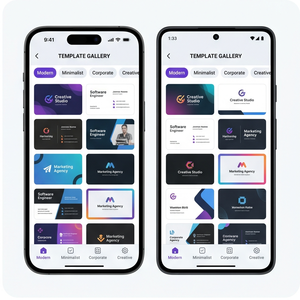 Application de création de cartes de visite Royalcraft : Créez des cartes de visite numériques, des modèles personnalisés pour Mac, iOS/Android, en stock - Product Image 2