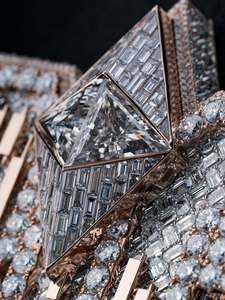 Colgante con Letra Inicial Personalizada de Moissanita Chapada en Oro Certificada por GRA, Estilo Hip Hop, con Diamantes Baguette, Joyería Fina para Hombre - Product Image 6