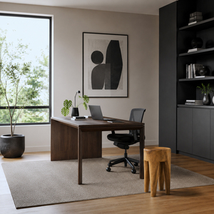 Tabouret Brutaliste en Bois Massif, Meuble de Salon Rustique et Organique Fait Main, Table d'Appoint en Bois de Suar de Qualité Supérieure avec Finition Naturelle - Product Image 3