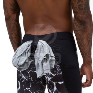 Leggings de fitness pour hommes, nouveau design, taille élastique, spandex/polyester, séchage rapide, respirant, pour la course à pied et la salle de sport - Product Image 3