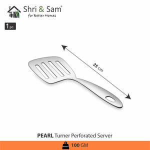 Servidor tornero de acero inoxidable con perforaciones Accesorios para utensilios de perlas - Product Image 3