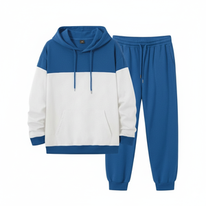 Ensemble de survêtement unisexe personnalisé avec logo, pantalon décontracté et sweat à capuche, couleur unie, 2 pièces, délavage acide, 100 % coton - Product Image 4