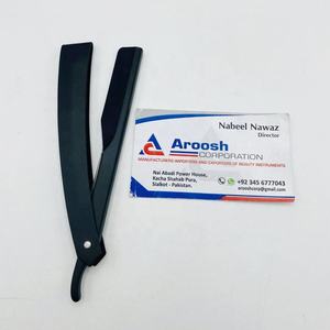 Maquinilla de afeitar profesional desechable de acero inoxidable al por mayor, herramienta de afeitado corporal manual sostenible, negra certificada - Product Image 5