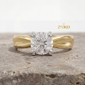 Luxury 1.29 Carat Lab Grown Round Brilliant Diamond Engagement <b>Ring</b> EF VS1 in 925 <b>Silver</b> Heart Prong <b>Solitaire</b> - Product Image 2