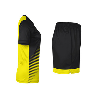 Ensemble maillot et short de football personnalisés, uniforme de football par sublimation, vêtements de sport à séchage rapide pour équipe, entraînement et match, usine OEM - Product Image 4