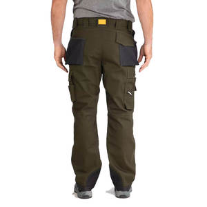Pantalones de Trabajo de Alta Visibilidad Color Verde Oliva para Hombre, Marca GLOWING NEON INDUSTRY, con Múltiples Bolsillos, Transpirables, Ligeros, de Lona, Corte Recto - Product Image 2