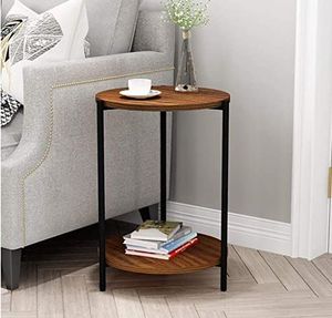 Mesa Auxiliar de Hierro con Tapa de Madera Inspirada en el Zen, Perfecta para Espacios Interiores Tranquilos, Equilibrados y Pensados - Product Image 2