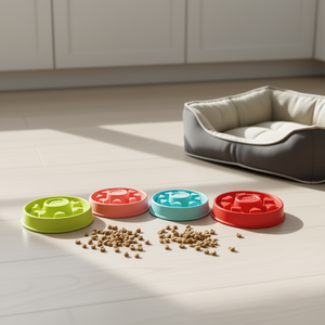 Tazón de Alimentación Lenta Yommy de 4 cm de Diámetro para Mascotas, Plato de Comida para Mascotas de Plástico Colorido - Product Image 3