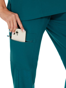 Medical Uniforms Breathable Women Scrub Suits Women's Lightweight Woven Fabric Short Sleeve Hospital Nurse Top Scrubs - Product Image 5