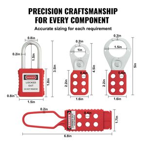 Kit di sicurezza in ferro da 26 pezzi con lucchetti, fermagli, etichette, fascette in nylon e borsa per il trasporto - Product Image 4