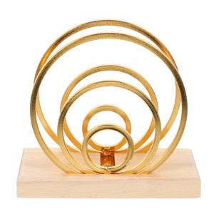 Porta Servilletas Circular de Aluminio Pulido Dorado, Hecho a Mano y Personalizado, para Decoración de Restaurantes, Hoteles y Regalos - Product Image 1