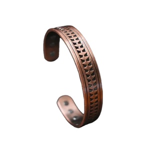 Pulsera de cobre 2025 para artritis magnética ajustable 99.99% cobre puro sólido magnético hombres pulsera hombres - Product Image 1