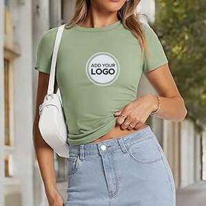 Camiseta Casual de Algodón Ecológico para Mujer, Bella + Canvas 3301C, Otoño - Product Image 3