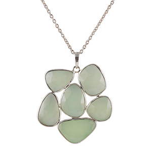 สร้อยคอจี้พลอยคาลซิโดนีเงินสเตอร์ลิง925 - Product Image 6