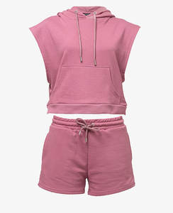 Chándal personalizado con hombros caídos para mujer, chándales recortados de 50% de algodón y 50% de poliéster, conjunto de chándal lavado con ácido Vintage transpirable - Product Image 6