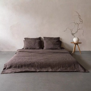 Ensemble de housse de couette en lin français lavé à la pierre, 3 pièces, taille Queen, ensembles de housses de couette personnalisées - Product Image 2