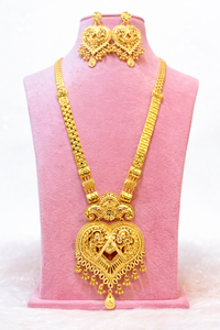 18K <b>Gold</b> Plated Dubai Vintage Fashion Jewelry Necklace <b>Set</b> Earrings <b>Bangles</b> Combs Brooches Copper Material Bulgaria - Product Image 1