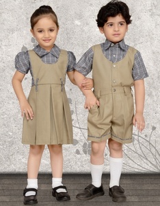 Ensemble de robe d'uniforme scolaire primaire personnalisé de haute qualité pour jupe chemise unisexe pour garçons et filles chasuble - Product Image 6