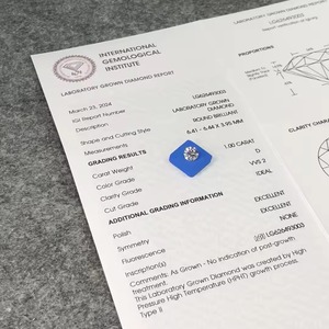เพชรเจียระไนแบบพรีเมียมบริลเลียนท์คัท 1 กะรัต CVD เพชรเลี้ยงในห้องปฏิบัติการ คุณภาพ VVS2 สี D สำหรับเครื่องประดับที่ได้รับการรับรองจาก D'VINS JEWELS ผู้ผลิตเครื่องประดับจากอินเดีย - Product Image 4