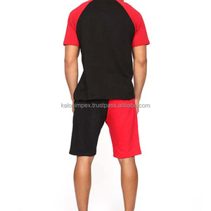 Customized logo Design High Quality Embroidery Printed Round Neck Men T Shirt and Short <b>Set</b> Custom Cotton Material Quick Dry <b>Set</b> - Product Image 3