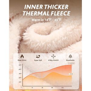 2025 pantalones de chándal con forro polar para mujer, pantalones de chándal de cintura alta con bolsillos térmicos para invierno, pantalones transpirables para deportes de nieve - Product Image 3