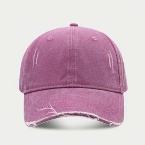 Gorra de Béisbol Artística Retro Desgastada de Color Sólido, Suave, con Visera, Estilo Casual y Moderno para Mujer - Product Image 3