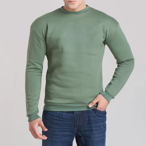 Sweat-shirt/pull à col rond unisexe de haute qualité, en coton molletonné épais 320 g/m², blanc, surdimensionné, pour impression et broderie - Product Image 1